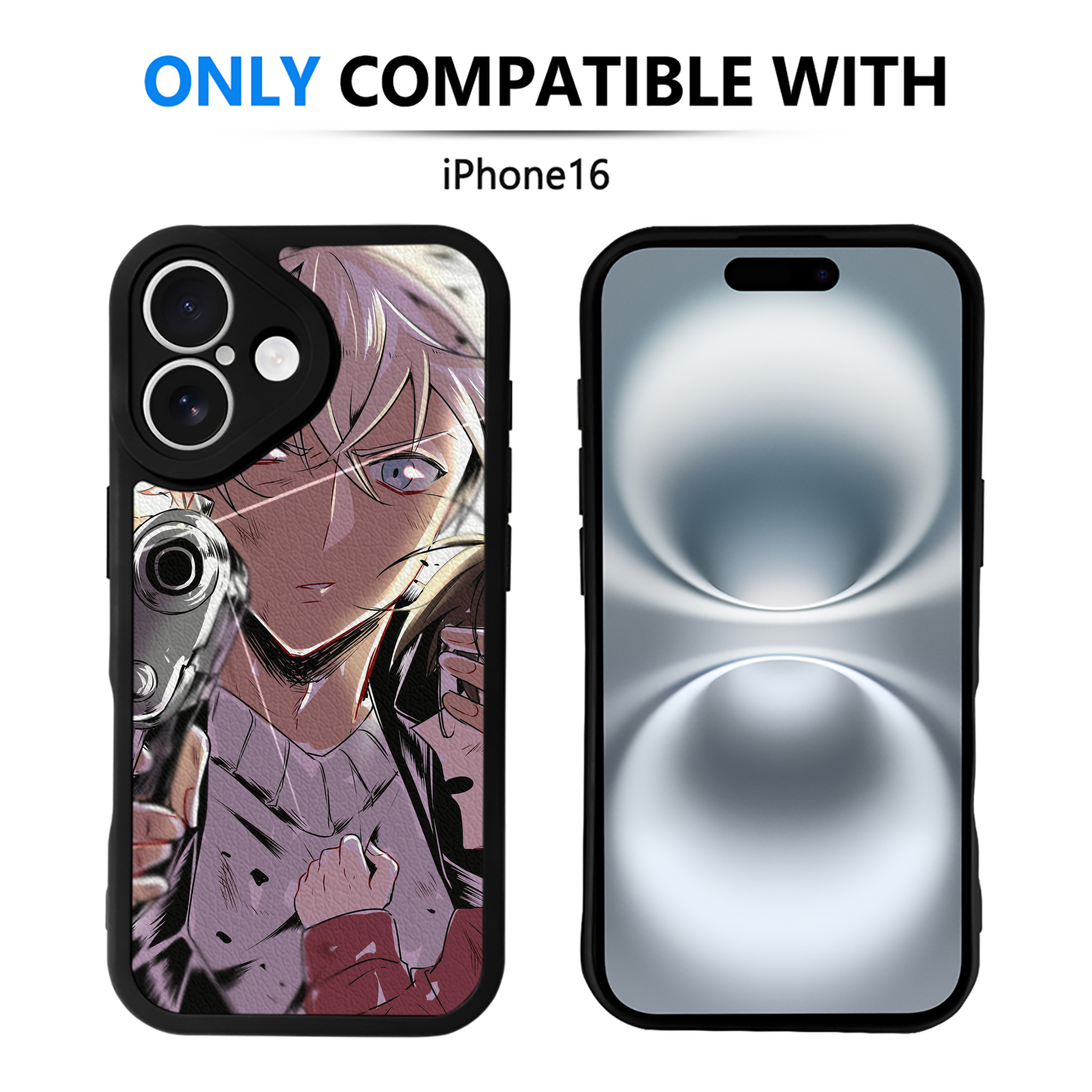 （画像用） 名探偵コナン Detective Conan 【iPhone 16シリーズ対応】シリコンスマホケース（レザー調） 材質：シリコン